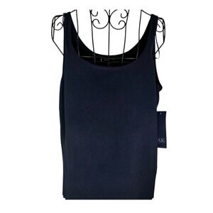 NWT Ann Klein Navy Sleeveless Tank Size L